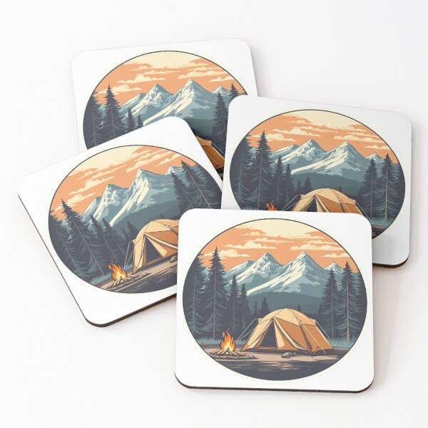 Item preview, Campfire Outdoor Mountains designed and sold by NicolasGlowArt.