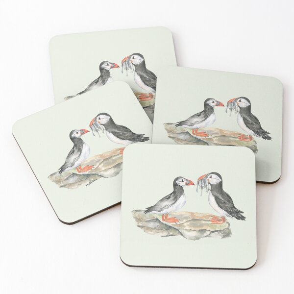 Item preview, Cute Atlantic Puffins on a Rock designed and sold by Flowersforbear.