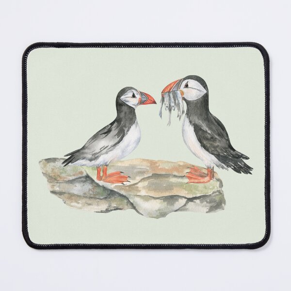 Item preview, Cute Atlantic Puffins on a Rock designed and sold by Flowersforbear.