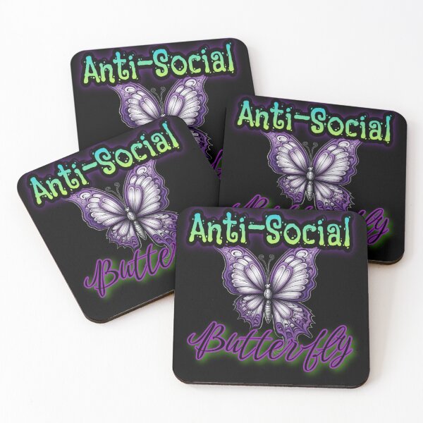 Item preview, Anti social butterfly emo designed and sold by Heaven Welch.