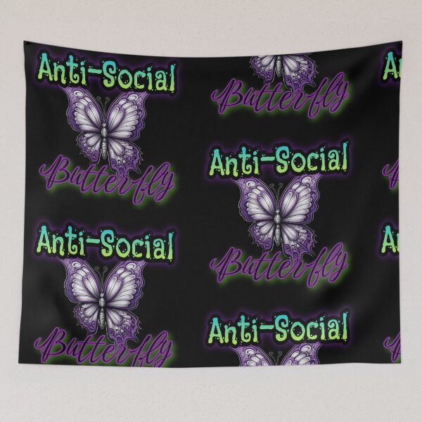 Item preview, Anti social butterfly emo designed and sold by Heaven Welch.