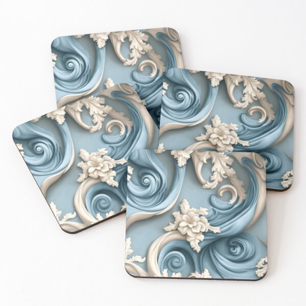 Item preview, Etheral Rococo Swirl Florals designed and sold by BirdsnStuff.