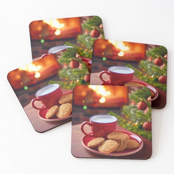 Item preview, Cookies and milk at fireplace designed and sold by psychoshadow.
