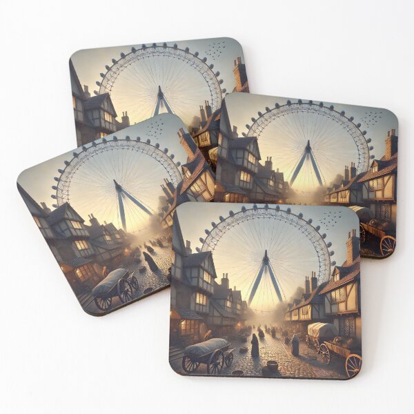 Item preview, London Eye Sunrise Medieval designed and sold by InkBubble2024.