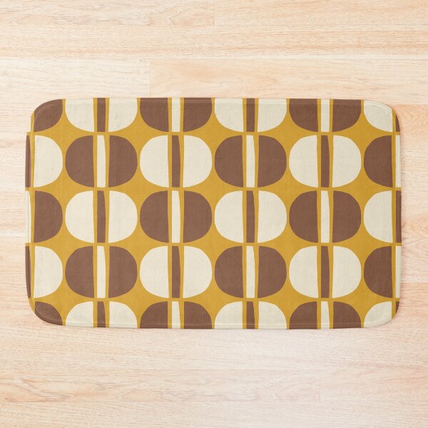 Item preview, Modernist Geometric Pattern Yellow & Brown designed and sold by tonymagnerart.