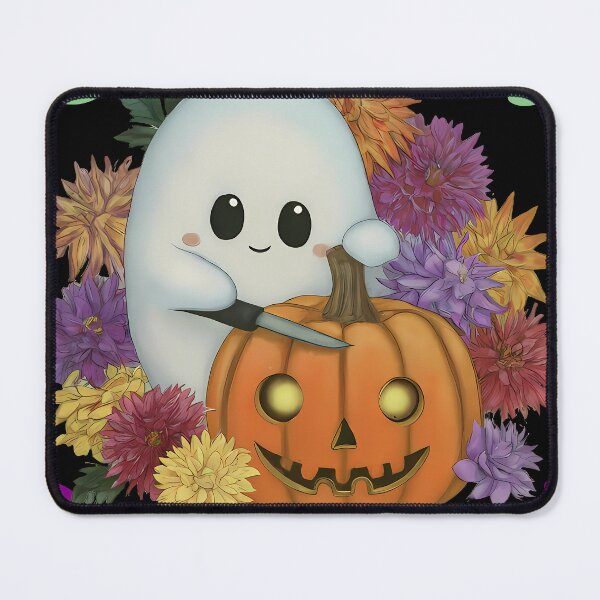 Item preview, Kawaii Vintage Ghost carving pumpkins for Halloween Party designed and sold by TheInkyOwl-TIO.