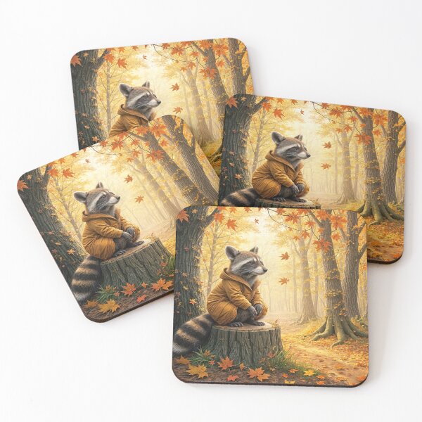 Item preview, Autumn Raccoon designed and sold by Maria Dryfhout.