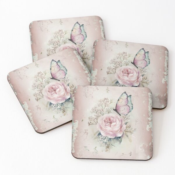 Item preview, Cabbage Rose and Butterfly Vintage Beauty designed and sold by SloganExpress.