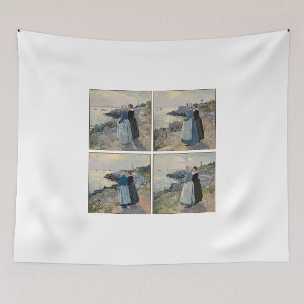 Item preview, Two Women Chatting by the Sea, St. Thomas" (1856) variation designed and sold by Gentle40Winks.