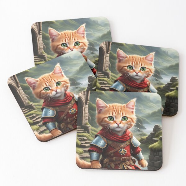Item preview, The Gallant Feline Knight designed and sold by ZenOfAIarts.