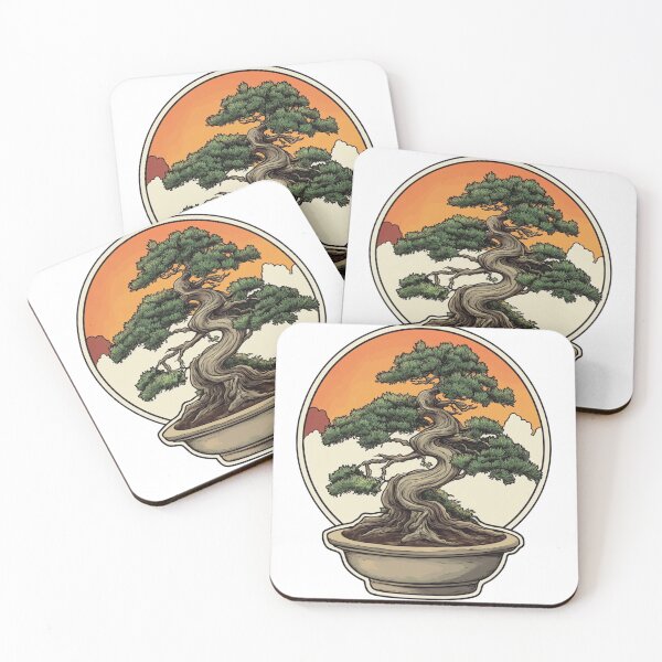 Item preview, Bonsai sunset lover sticker style designed and sold by SmileshareShop.