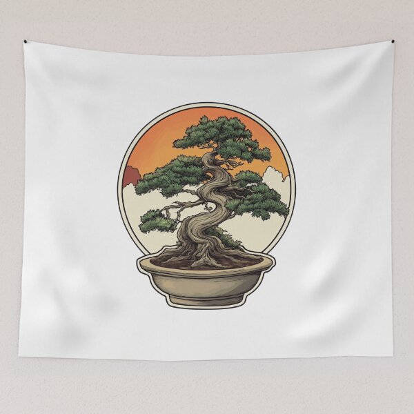 Item preview, Bonsai sunset lover sticker style designed and sold by SmileshareShop.
