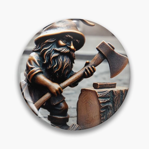 Item preview, Thinking of Wroclaw - Gnome Chopping Wood designed and sold by Purrfecta.