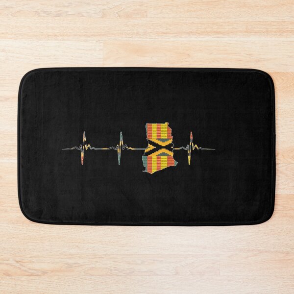 Item preview, Africa Ghana Map, Kente Pattern, Heartbeat, Love Africa  designed and sold by kentevibesshop.