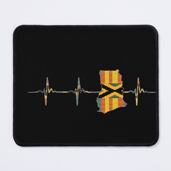 Item preview, Africa Ghana Map, Kente Pattern, Heartbeat, Love Africa  designed and sold by kentevibesshop.