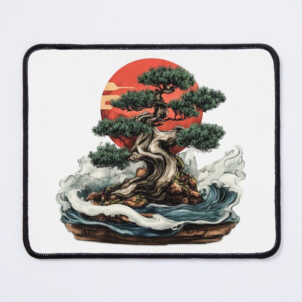 Item preview, Bonsai lover wild waves sticker style designed and sold by SmileshareShop.