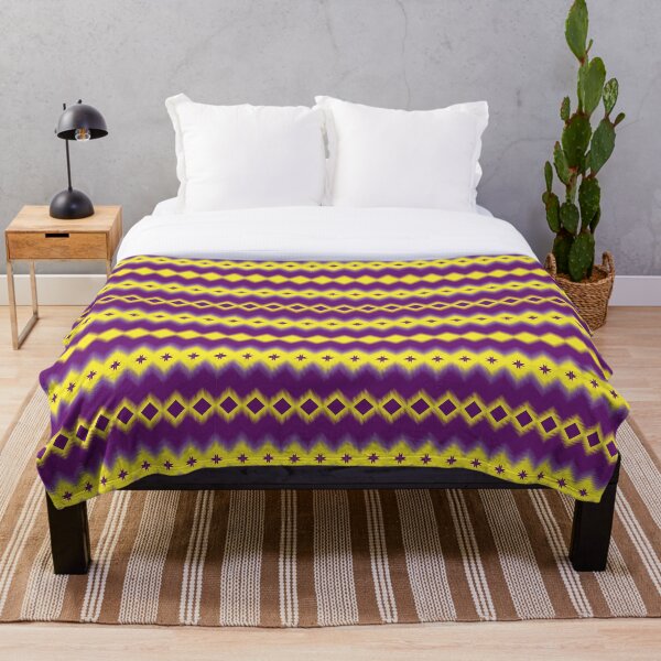 Aperçu de l'œuvre Motif Ikat du milieu du siècle rétro des années 70 créée et vendue par PolkaStudio.