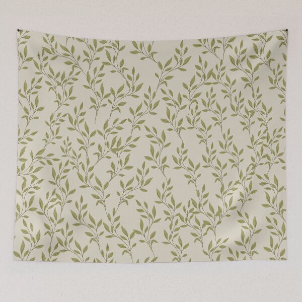 Item preview, Plants pattern - Latte  designed and sold by Asmaa Abdul-Azim.