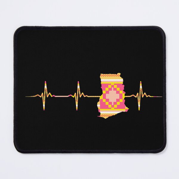 Item preview, Africa Ghana Map, Kente Pattern, Heartbeat, Love Africa designed and sold by kentevibesshop.