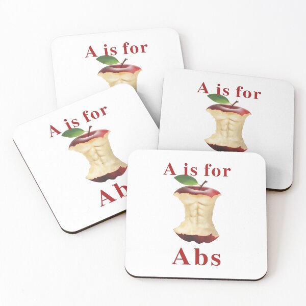 Item preview, "Gym Life Meets Apple Art: A is for Abs - Fitness Humor" designed and sold by artworkathome.