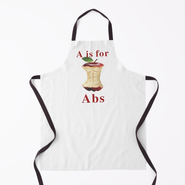 Item preview, "Gym Life Meets Apple Art: A is for Abs - Fitness Humor" designed and sold by artworkathome.