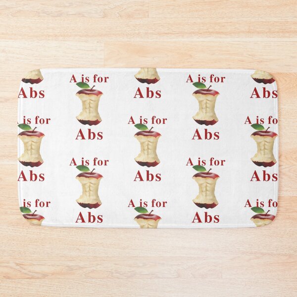 Item preview, "Gym Life Meets Apple Art: A is for Abs - Fitness Humor" designed and sold by artworkathome.