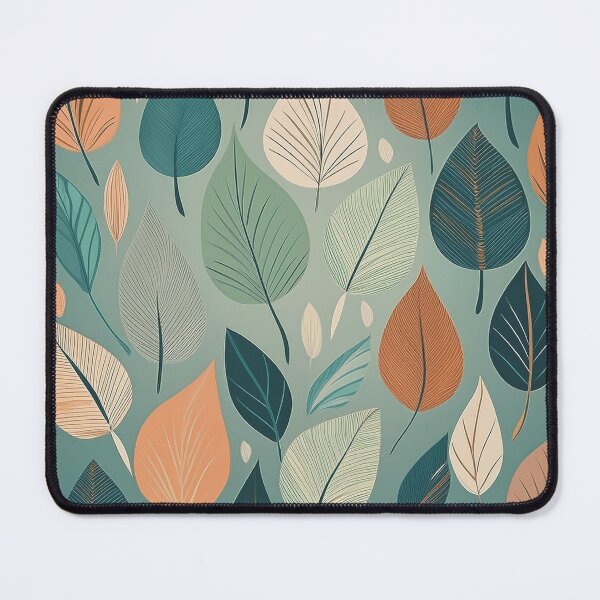 Item preview, A sleek, contemporary pattern Design with simple, geometric leaf shapes in muted colors. designed and sold by HEMRO.