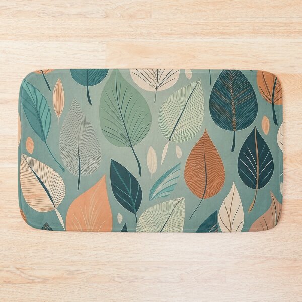 Item preview, A sleek, contemporary pattern Design with simple, geometric leaf shapes in muted colors. designed and sold by HEMRO.