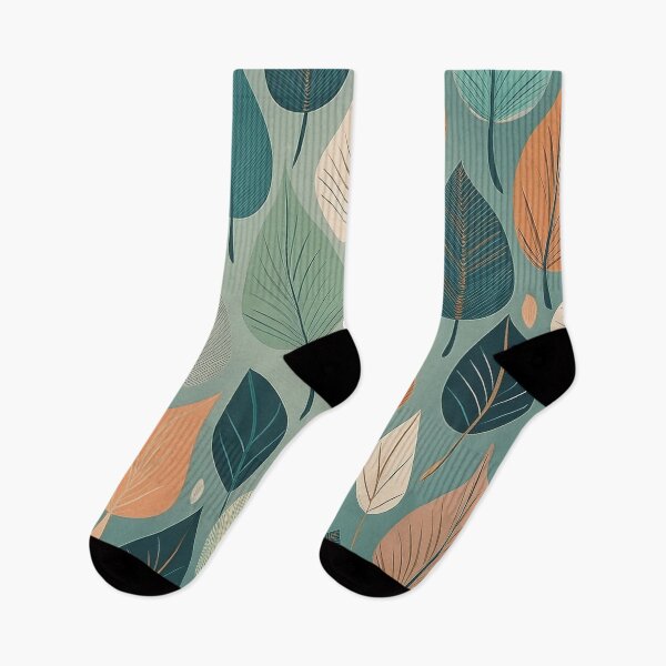 Item preview, A sleek, contemporary pattern Design with simple, geometric leaf shapes in muted colors. designed and sold by HEMRO.