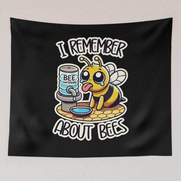 Item preview, I Remember About Bees - Save the Bees / I Love Bees - Bee Watering - Cute Bee  designed and sold by Rodim91.