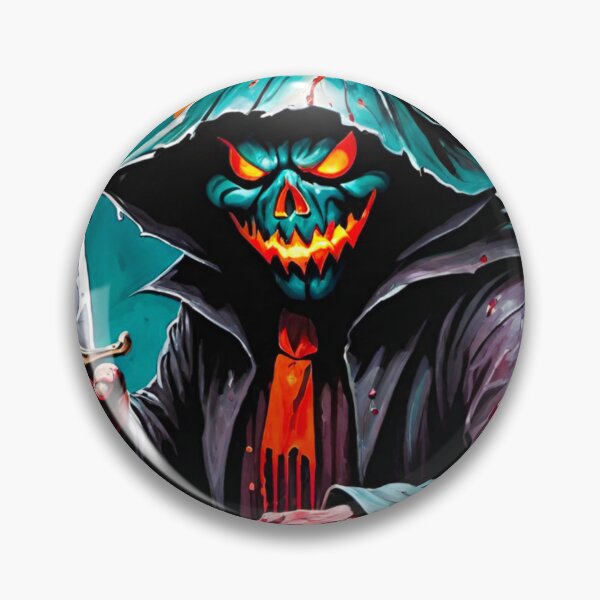 Item preview, Scary Halloween Pumpkin: Frightful and Festive designed and sold by GrizzlyCollective.