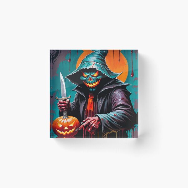Item preview, Scary Halloween Pumpkin: Frightful and Festive designed and sold by GrizzlyCollective.
