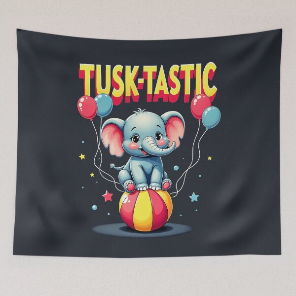 Item preview, Adorable Tusk-Tastic Circus Elephant T-Shirt designed and sold by Taans-Creation.