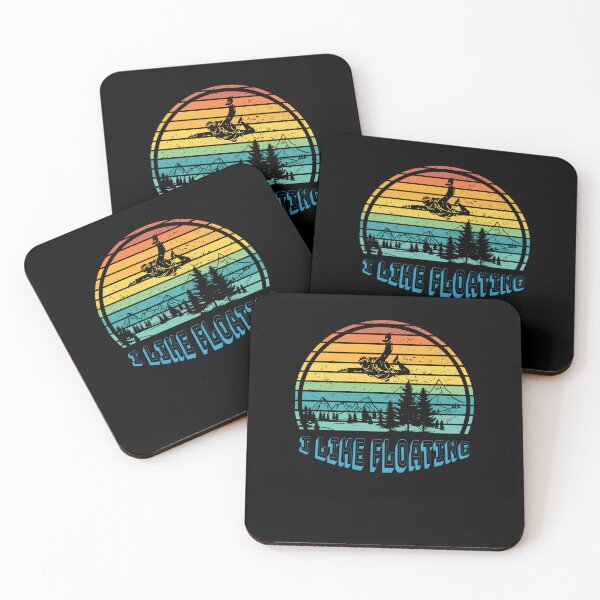 Item preview, I like floating - retro skydiving silhouette in natural setting designed and sold by KolbaVison.