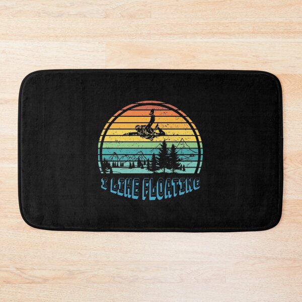 Item preview, I like floating - retro skydiving silhouette in natural setting designed and sold by KolbaVison.