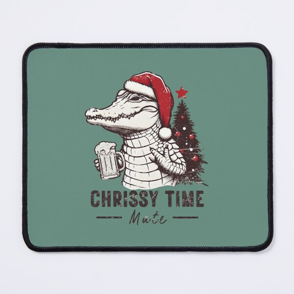 Item preview, Chrissy Time Mate Australian Christmas Crocodile  designed and sold by WanderlustCoCo.