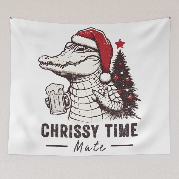 Item preview, Chrissy Time Mate Australian Christmas Crocodile  designed and sold by WanderlustCoCo.