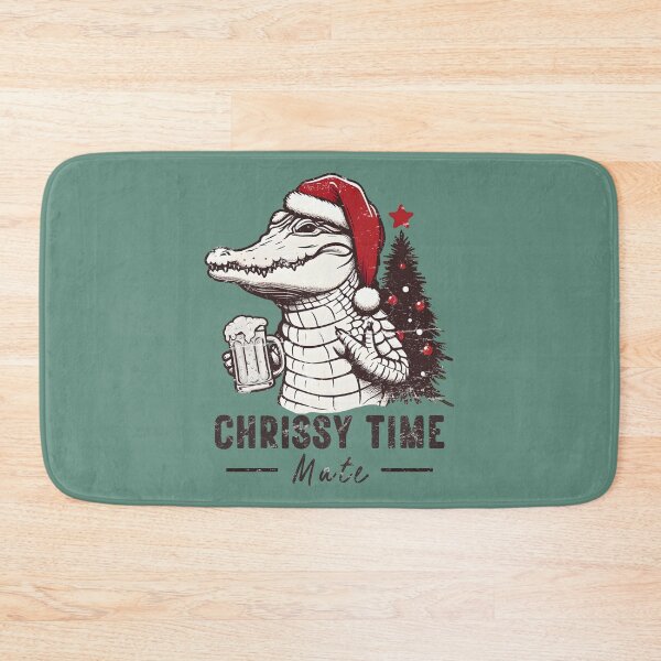 Item preview, Chrissy Time Mate Australian Christmas Crocodile  designed and sold by WanderlustCoCo.
