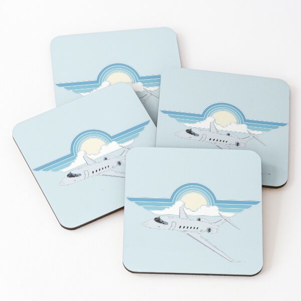 Item preview, Bombardier Challenger 350 Blue Sky Pilot Wings Retro Aviation Design designed and sold by skye-studio.