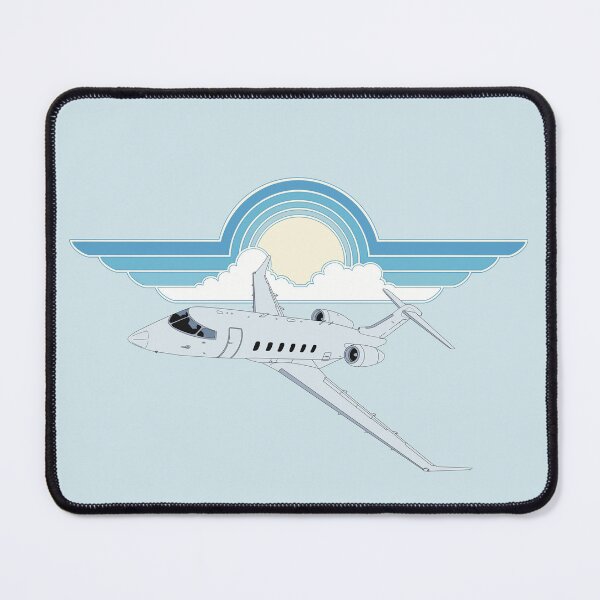 Item preview, Bombardier Challenger 350 Blue Sky Pilot Wings Retro Aviation Design designed and sold by skye-studio.