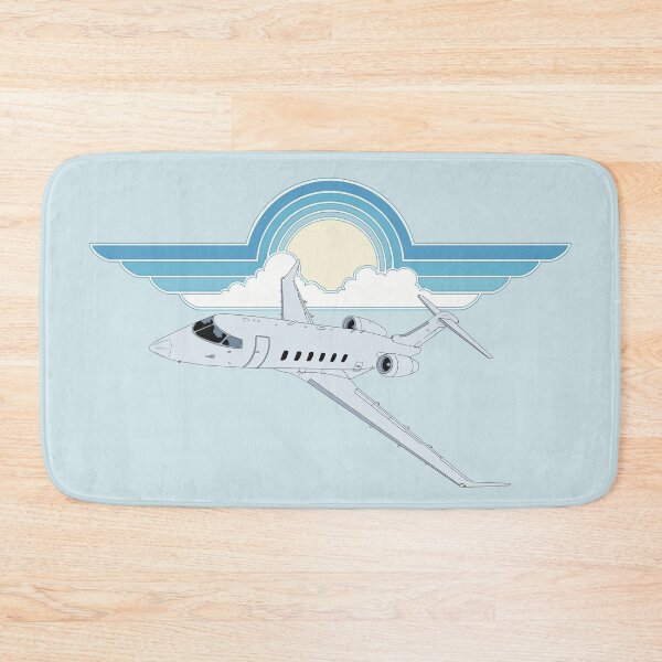 Item preview, Bombardier Challenger 350 Blue Sky Pilot Wings Retro Aviation Design designed and sold by skye-studio.