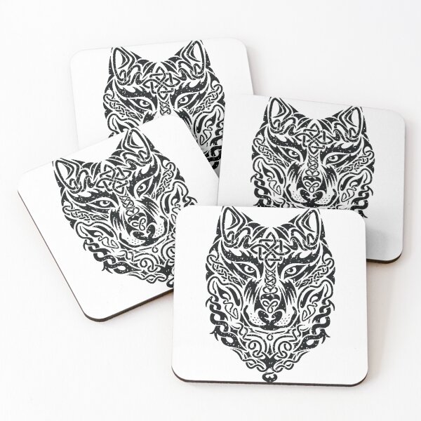 Item preview, Celtic Tribal Wolf's Head - Mystical Wolf Art  designed and sold by TurtleDojo.