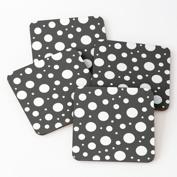 Item preview, A classic Polka Dots pattern Design with evenly spaced medium-sized dots in Black and white. designed and sold by HEMRO.