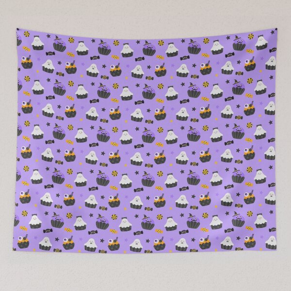 Item preview, Kids cute seamless pattern halloween trick or treat party illustration designed and sold by nuchz.