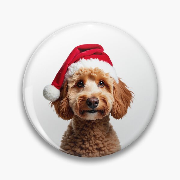 Item preview, Funny Poodle Wearing Christmas Hat designed and sold by LazyOwlStore.