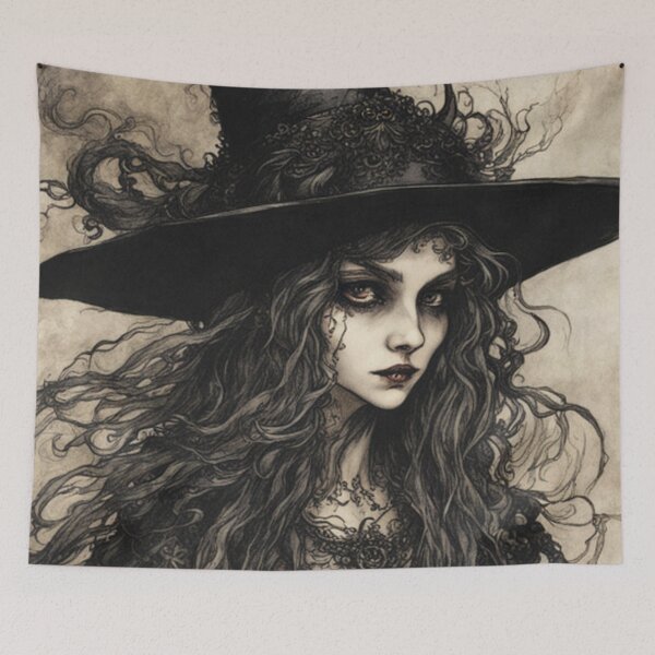 Item preview, Vintage Abstract Witch Art designed and sold by TheDarkWardrobe.