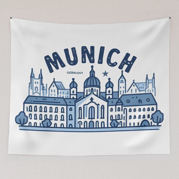 Item preview, Munich Germany Deutschland Cityscape designed and sold by WanderlustCoCo.