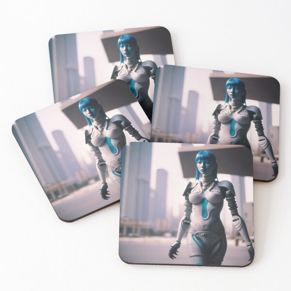 Item preview, Cyberpunk Armor Blue Girl designed and sold by Chubuter.