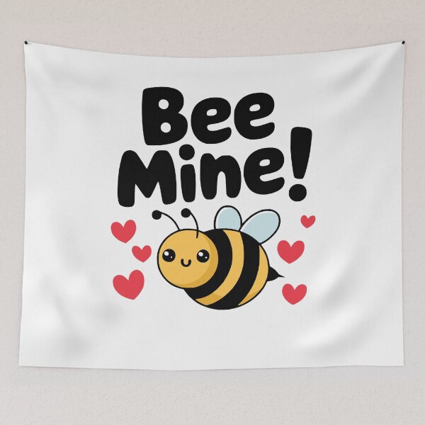 Item preview, Bee Mine! Cute Bee Valentines Day Pun designed and sold by PMCreative.