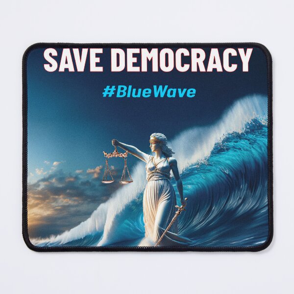Item preview, Save Democracy - Lady Justice Bringing The Blue Wave designed and sold by Kamel Designs.